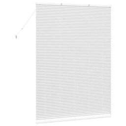 Berkfield Window Blind With Curtains Manual White Aluminium - thumbnail 7