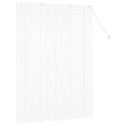 Berkfield Window Blind With Curtains Manual White Aluminium - thumbnail 6