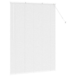 Berkfield Window Blind With Curtains Manual White Aluminium - thumbnail 5