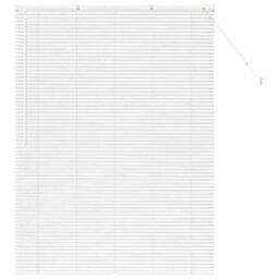 Berkfield Window Blind With Curtains Manual White Aluminium - thumbnail 2