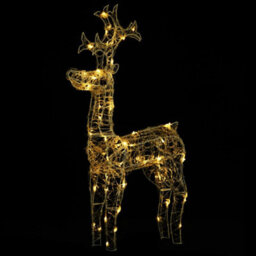 Berkfield Durable Reindeer Christmas Decoration 90 Leds 60X16X100 Cm Acrylic