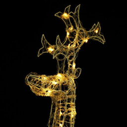 Berkfield Durable Reindeer Christmas Decoration 90 Leds 60X16X100 Cm Acrylic - thumbnail 4