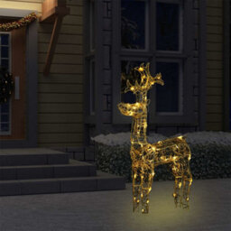 Berkfield Durable Reindeer Christmas Decoration 90 Leds 60X16X100 Cm Acrylic - thumbnail 3
