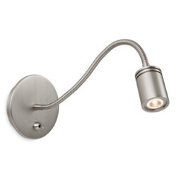 Luminosa Lighting Luminosa Ritz Led 1 Light Flexi Switched Indoor Wall Light Brushed Nickel - thumbnail 1