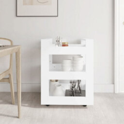 Walplus Kitchen Trolley White 60X45X80 Cm Engineered Wood - thumbnail 3