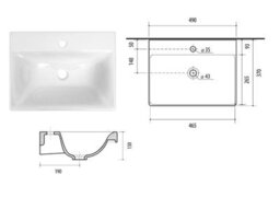 Impact Furniture Wall Hung 500mm Vanity Unit With Basin And Mirror Cabinet Set Wall Storage Narrow Slimline Bathroom Oak Effect Avir - thumbnail 8