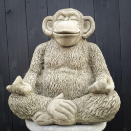 Spa Stone Cast 'zen Ape, Garden Ornament - thumbnail 3