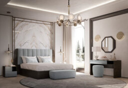 Porticello European King Size Bed With Upholstered Headboard - thumbnail 4