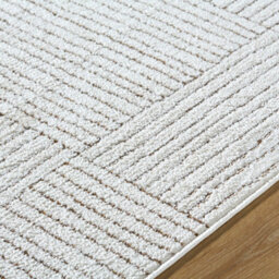 Livabliss Galey Alix Architect-Modern Ivory Brown Graphic High Pile Living Dining Bedroom Rug 160 X 213 Cm Easy Care, Non Shedding - thumbnail 3
