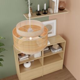 GoodHome Quetzal Natural Round Lamp Shade (D)38Cm - thumbnail 8