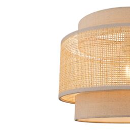 GoodHome Quetzal Natural Round Lamp Shade (D)38Cm - thumbnail 5
