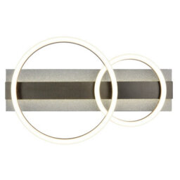 Luminosa Lighting Luminosa Norberto Twin Ring Semi Flush Ceiling Light Matt Black Led 4000K - thumbnail 5