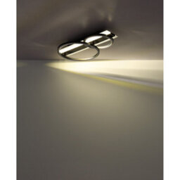 Luminosa Lighting Luminosa Norberto Twin Ring Semi Flush Ceiling Light Matt Black Led 4000K - thumbnail 8