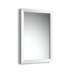 Ibathuk Brillia Modern Wall Hung Bathroom Mirror, Pewter Framed Bevelled Glass, Stylish Decorative Bathroom Furniture - thumbnail 1