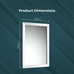 Ibathuk Brillia Modern Wall Hung Bathroom Mirror, Pewter Framed Bevelled Glass, Stylish Decorative Bathroom Furniture - thumbnail 4