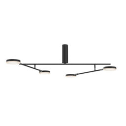 Luminosa Lighting Luminosa Fad Modern 2 Arm Bar Integrated Led Semi Flush Ceiling Light Black 3000K 1450Lm - thumbnail 1