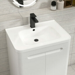Royal Bathrooms Venice 800mm Gloss White Floor Standing Vanity Unit 2 Drawer With Ceramic Basin - thumbnail 8