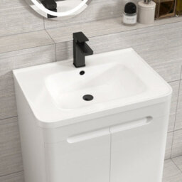 Royal Bathrooms Venice 800mm Gloss White Floor Standing Vanity Unit 2 Drawer With Ceramic Basin - thumbnail 6