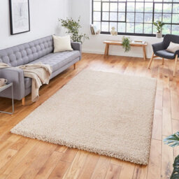 Camel Plain Shaggy Modern Easy To Clean Rug For Living Room Bedroom And Dining Room-120Cm X 170Cm - thumbnail 1