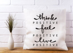 Warren Reed Designer Think Positive, Feel Positive, Live Positive Cushions 45Cm X 45Cm - thumbnail 2