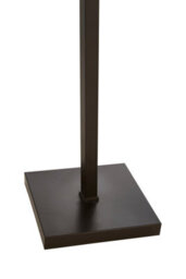Orsina Square Deco Floor Lamp, Multicoloured Glass Shade With Textured Finish, Rustic Bronze Iron Frame - thumbnail 4