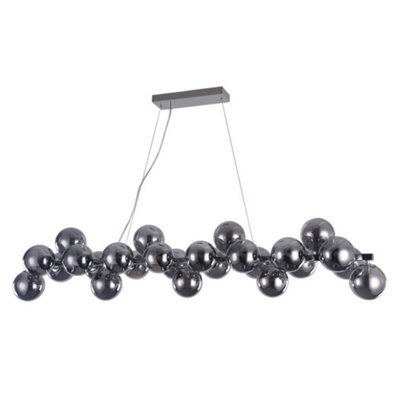 Luminosa Lighting Luminosa Modern Hanging Pendant Chrome 25 Light  With Smoky Shade, G9 - image 1