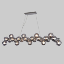 Luminosa Lighting Luminosa Modern Hanging Pendant Chrome 25 Light  With Smoky Shade, G9 - thumbnail 2