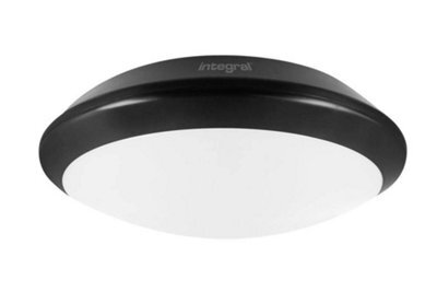Luminosa Lighting Luminosa Led Flush Ceiling Light Bulkhead 24W 4000K 2400Lm Ik10 3Hr Emergency Matt Black Ip66 - image 1