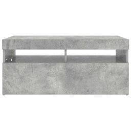 Berkfield Modern Tv Cabinet With Led Lights Concrete Grey 90X35X40 Cm - thumbnail 9