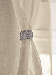 Luxury Living Diana Dolly Voile Semi-Sheer Eyelet Curtain Panel - thumbnail 3