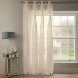 Luxury Living Diana Dolly Voile Semi-Sheer Eyelet Curtain Panel - thumbnail 1
