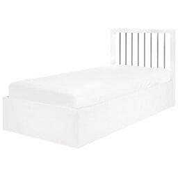 Beliani Ottoman Bed Rouvillers 90 X 200 Cm (Eu Single) White - thumbnail 4