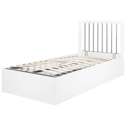 Beliani Ottoman Bed Rouvillers 90 X 200 Cm (Eu Single) White - thumbnail 5