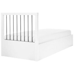 Beliani Ottoman Bed Rouvillers 90 X 200 Cm (Eu Single) White - thumbnail 7