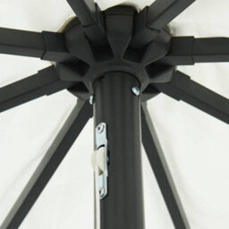 Berkfield Garden Parasol White, Black 395 X 395 X 245 Cm Polyester, Steel - thumbnail 5