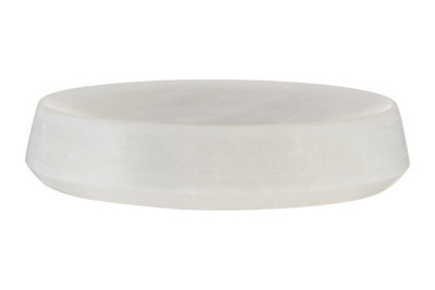 Orsina Off White Marble Soap Dish, Elegant Natural Soap Holder With Recessed Tray, Smooth Textured Bath Soap Dish - image 1