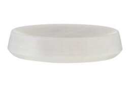 Orsina Off White Marble Soap Dish, Elegant Natural Soap Holder With Recessed Tray, Smooth Textured Bath Soap Dish