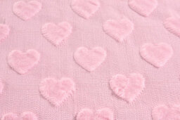Homes & Linen Hearts Teddy Fleece Pink Duvet Cover Set Super Soft Fluffy Bedding With Embossed Heart Design - thumbnail 4