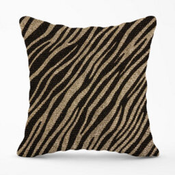 Warren Reed Designer Golden Zebra Print Outdoor Cushion 45Cm X 45Cm - thumbnail 1