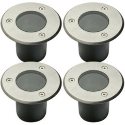 CGC Lighting Cgc Nola Four Round Small Stainless Steel Inground Or Decking Lights - thumbnail 1
