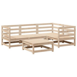 Berkfield 5 Piece Garden Sofa Set Solid Wood Pine - thumbnail 2
