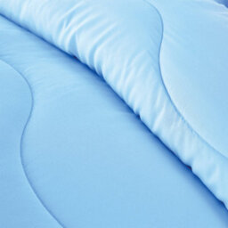 Casa Bonita Coverless Duvet With Built-In Super-Soft Peach Skin Cover - Easy Care Hollowfibre Filling - Duvet Only - Single - Blue - thumbnail 2