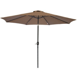 Rinse Bathrooms Outdoor Patio Garden Parasol 3M Sun Shade Umbrella Canopy W/crank Tilt Uv Protection Brown/taupe - thumbnail 2