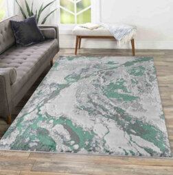 Picasso Modern Waterflow Abstract Area Rugs Aqua 200X290 Cm - thumbnail 1
