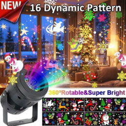Christmas Projector Lights Rotatable Indoor Outdoor 16 Pattern Led Decoration - thumbnail 4