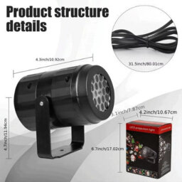 Christmas Projector Lights Rotatable Indoor Outdoor 16 Pattern Led Decoration - thumbnail 2