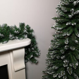 Samuel Alexander 6.5Ft (2M) Premier Pencil Style Slim Snow Tipped Green Christmas Tree - thumbnail 5