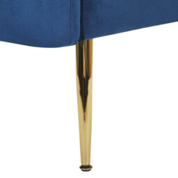 Beliani Armchair Laconia Velvet Dark Blue - thumbnail 7
