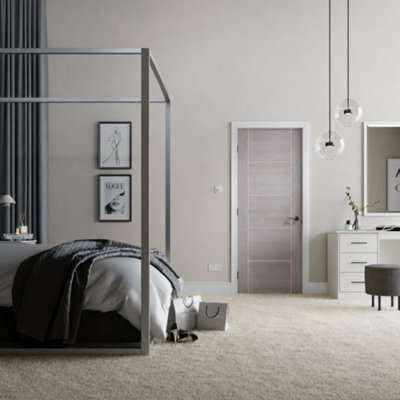Lpd Vancouver Unglazed Modern Light Grey Internal Chipboard Fire Door, (H)2040mm (W)726mm (T)44mm - image 1
