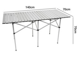Andes Folding Aluminium Camping Table, Carry Bag Included, 140 X 70 X 70Cm - thumbnail 7